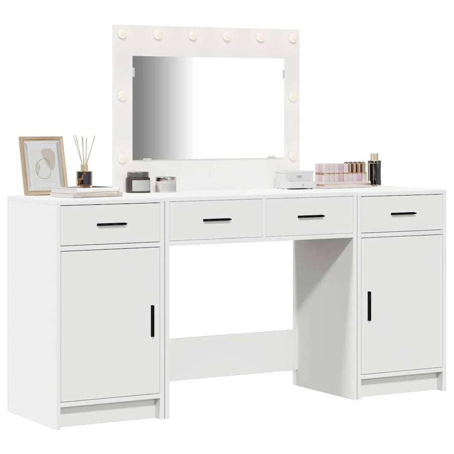 Dressing Table 3 pcs White 78,5 x 41 x 135 cm Engineered Wood