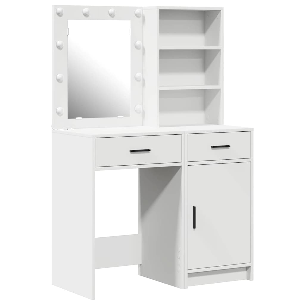 Dressing Table Set 2 pcs White 50 x 41 x 135 cm Engineered wood