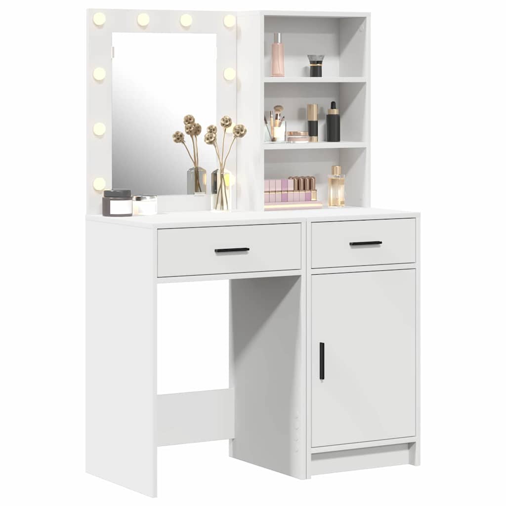 Dressing Table Set 2 pcs White 50 x 41 x 135 cm Engineered wood