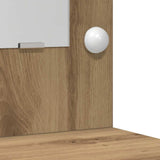 Dressing Table Set with LED 3 pcs Artisan Oak Engineered Wood - Low Angle