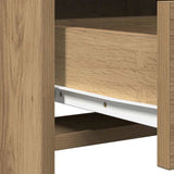 Dressing Table Set with LED 3 pcs Artisan Oak Engineered Wood - Extra Image