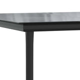 5 Piece Garden Dining Set with Cushions Black Poly Rattan Glass - Low Angle