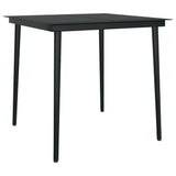 5 Piece Garden Dining Set with Cushions Black Poly Rattan Glass - Close-Up Angle