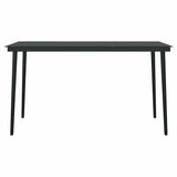 5 Piece Garden Dining Set with Cushions Black Poly Rattan Glass - Low Angle