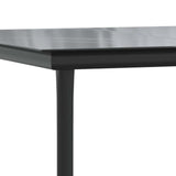 5 Piece Garden Dining Set with Cushions Black Poly Rattan Glass - Extra Image