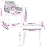 3 Piece Garden Dining Set with Cushions Grey Poly Rattan Glass - Extra Image