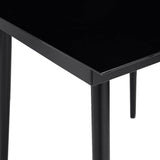 3 Piece Garden Dining Set with Cushions Black Poly Rattan Glass - Extra Image
