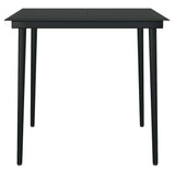 5 Piece Garden Dining Set with Cushions Black Poly Rattan Glass - Close-Up Angle