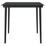 5 Piece Garden Dining Set with Cushions Black Poly Rattan Glass - Close-Up Angle