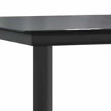 5 Piece Garden Dining Set with Cushions Black Poly Rattan Glass - Extra Image