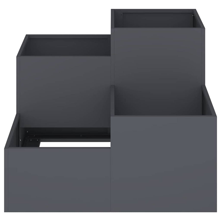 Garden Planter Anthracite 80 x 80 x 60 cm Steel