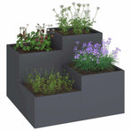 Garden Planter Anthracite 80 x 80 x 60 cm Steel