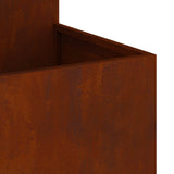 Garden Planter Rusty 100 x 100 x 60 cm Weathering Steel - Extra Image