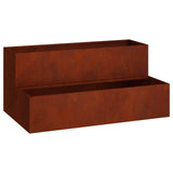 Garden Planter Rusty 100 x 60 x 45 cm Weathering Steel - Front View