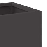 Raised Garden Planter Black 100 x 26 x 82 cm Steel - Low Angle