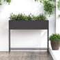 Raised Garden Planter Black 100 x 26 x 82 cm Steel