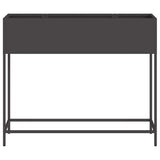 Raised Garden Planter Black 100 x 26 x 82 cm Steel