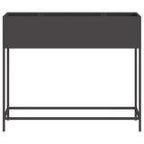 Raised Garden Planter Black 100 x 26 x 82 cm Steel - 45-Degree Angle