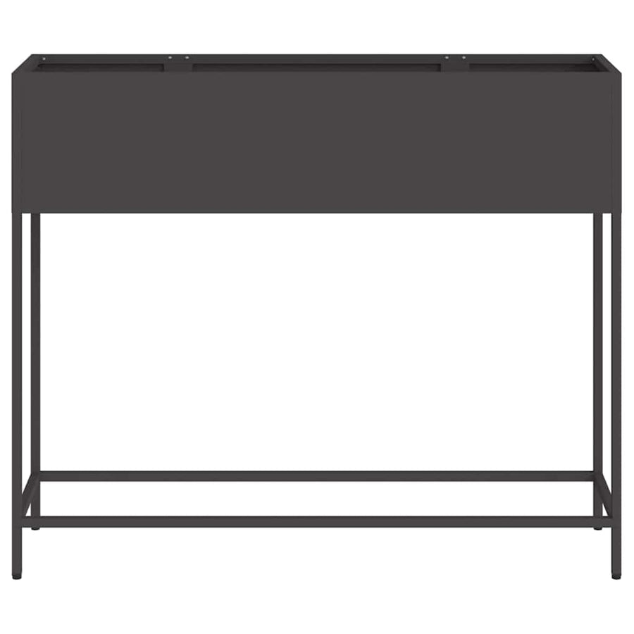 Raised Garden Planter Black 100 x 26 x 82 cm Steel