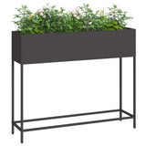 Raised Garden Planter Black 100 x 26 x 82 cm Steel