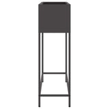 Raised Garden Planter Black 100 x 26 x 82 cm Steel - Rear View