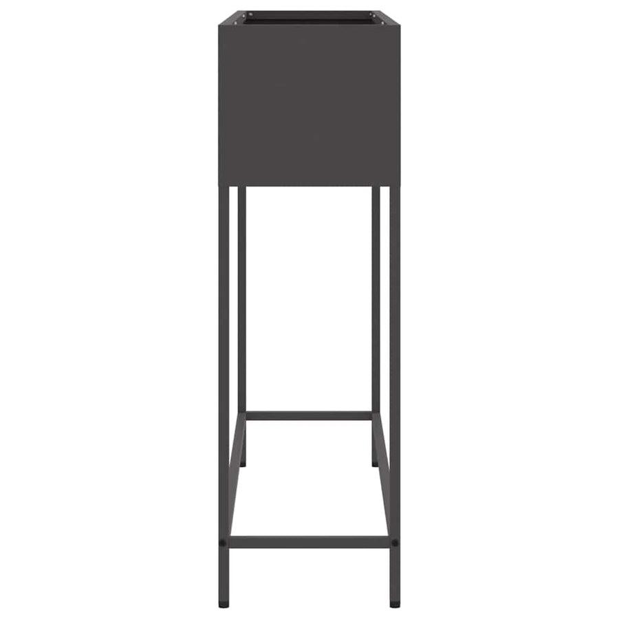 Raised Garden Planter Black 100 x 26 x 82 cm Steel