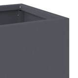 Raised Garden Planter Anthracite 100 x 26 x 82 cm Steel - Low Angle