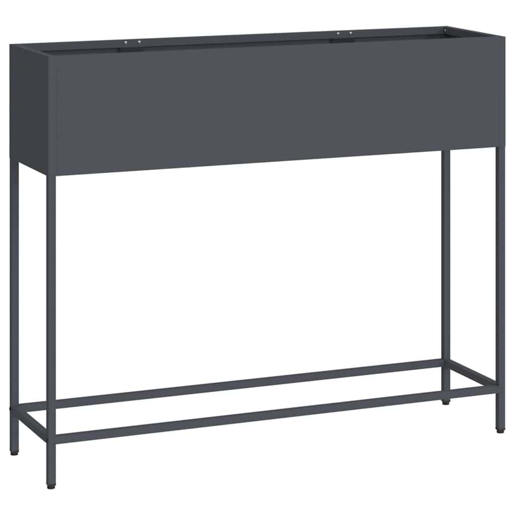 Raised Garden Planter Anthracite 100 x 26 x 82 cm Steel