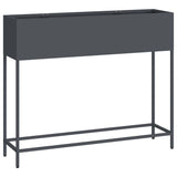 Raised Garden Planter Anthracite 100 x 26 x 82 cm Steel - Front View