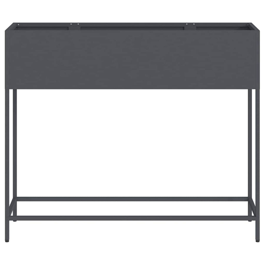 Raised Garden Planter Anthracite 100 x 26 x 82 cm Steel
