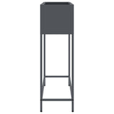 Raised Garden Planter Anthracite 100 x 26 x 82 cm Steel - Rear View