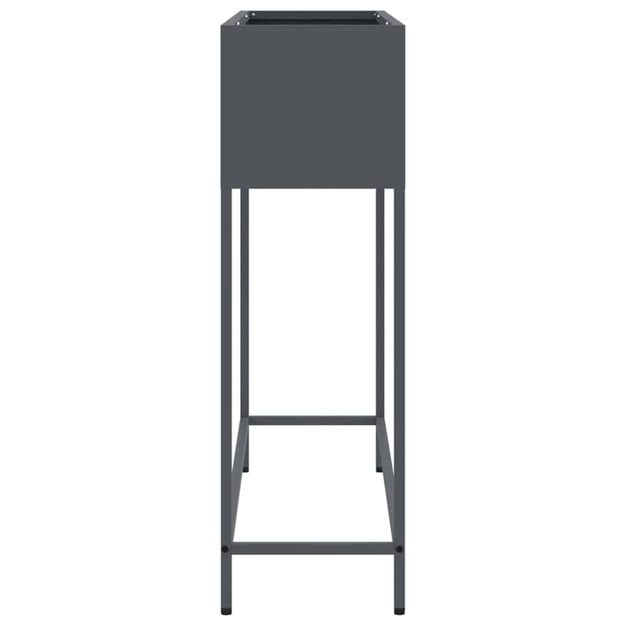 Raised Garden Planter Anthracite 100 x 26 x 82 cm Steel