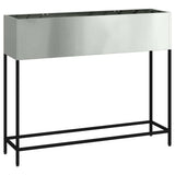 Raised Garden Planter Silver 100 x 26 x 82 cm Galvanised Steel - Front View
