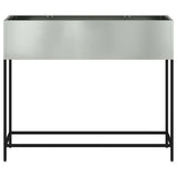 Raised Garden Planter Silver 100 x 26 x 82 cm Galvanised Steel - 45-Degree Angle