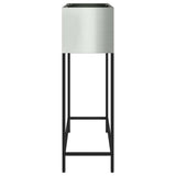 Raised Garden Planter Silver 100 x 26 x 82 cm Galvanised Steel - Rear View