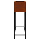 Raised Garden Planter Rusty 100 x 26 x 82 cm Weathering Steel