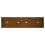 Raised Garden Planter Rusty 100 x 26 x 82 cm Steel - Low Angle