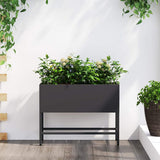 Raised Garden Planter Black 60 x 26 x 45 cm Steel