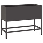 Raised Garden Planter Black 60 x 26 x 45 cm Steel