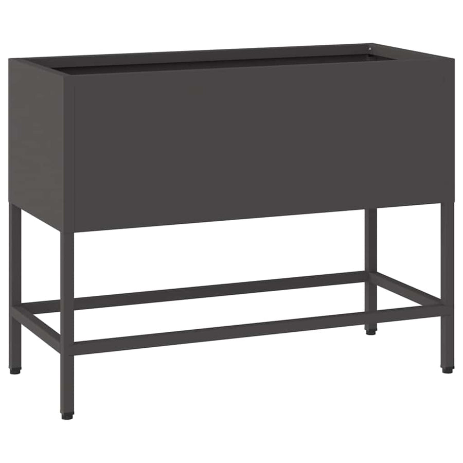Raised Garden Planter Black 60 x 26 x 45 cm Steel
