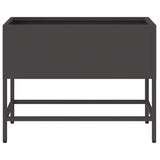 Raised Garden Planter Black 60 x 26 x 45 cm Steel