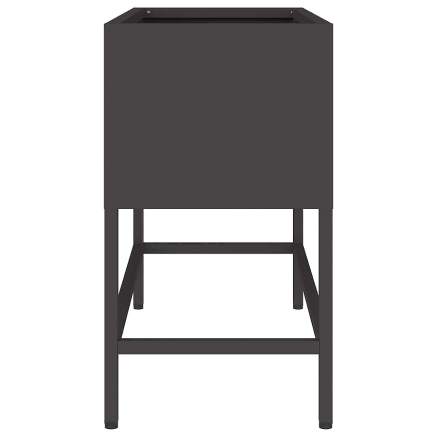 Raised Garden Planter Black 60 x 26 x 45 cm Steel