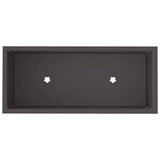 Raised Garden Planter Black 60 x 26 x 45 cm Steel - Close-Up Angle