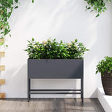 Raised Garden Planter Anthracite 60 x 26 x 45 cm Steel
