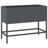 Raised Garden Planter Anthracite 60 x 26 x 45 cm Steel - Front View