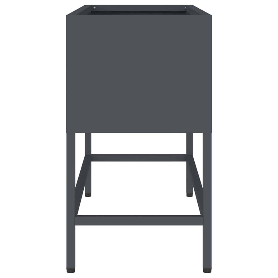 Raised Garden Planter Anthracite 60 x 26 x 45 cm Steel
