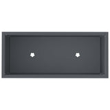 Raised Garden Planter Anthracite 60 x 26 x 45 cm Steel - Close-Up Angle