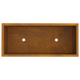 Raised Garden Planter Rusty 60 x 26 x 45 cm Weathering Steel - Low Angle