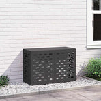 Air Conditioner Cover Black 90 x 40 x 60 cm Steel