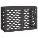 Air Conditioner Cover Black 90 x 40 x 60 cm Steel